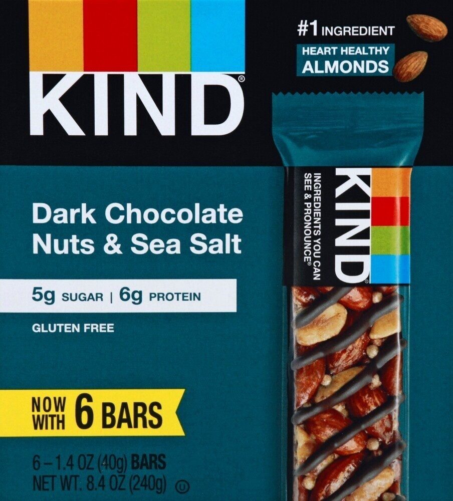 KIND Snack Bars Dark Chocolate Nuts & Sea Salt 12-Count